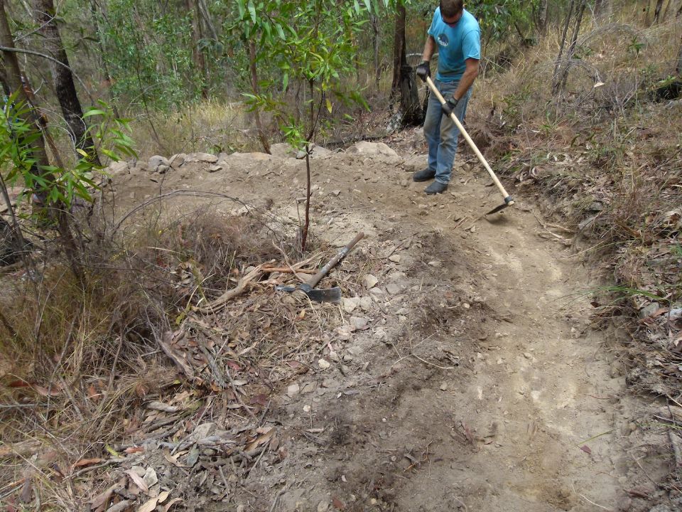 Bringing soil down from above